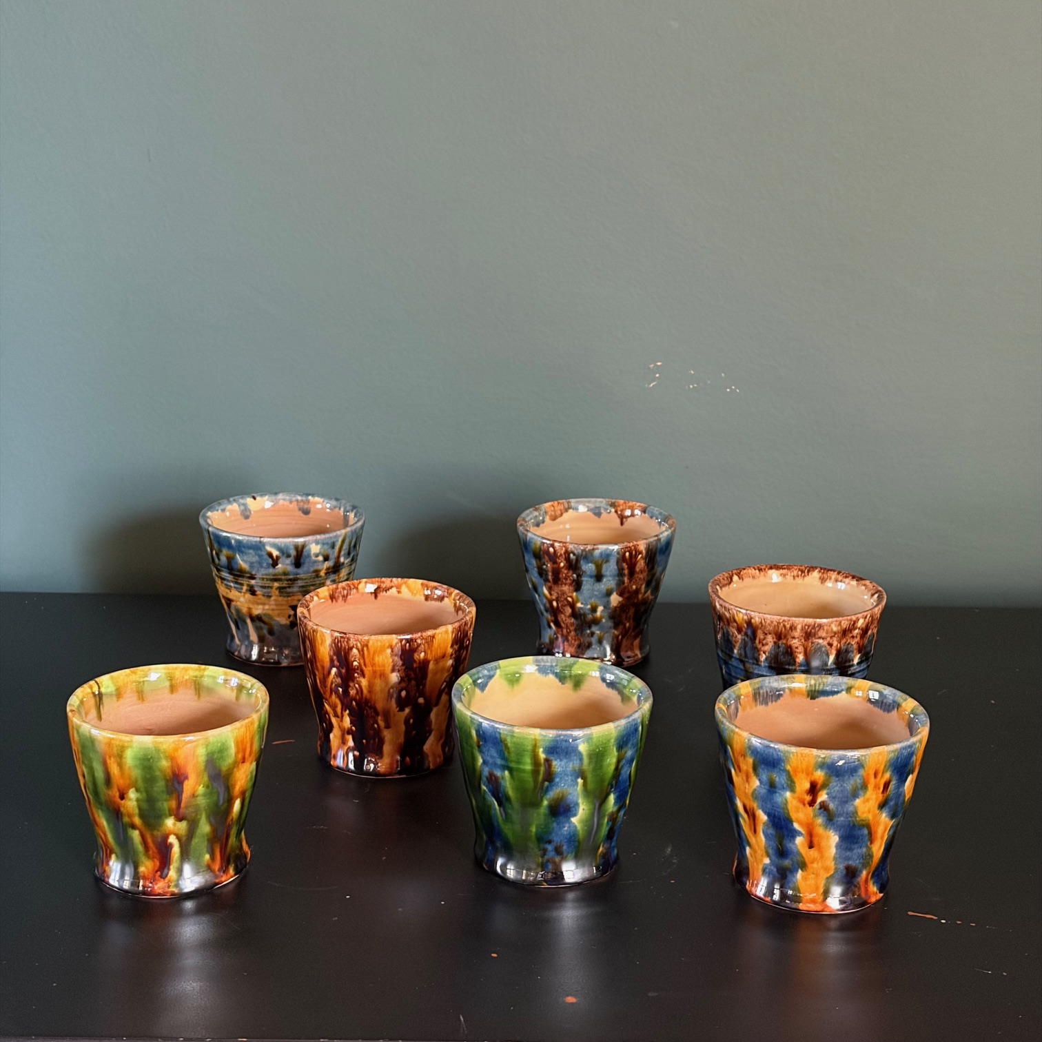 Tasses à café terre vernissée